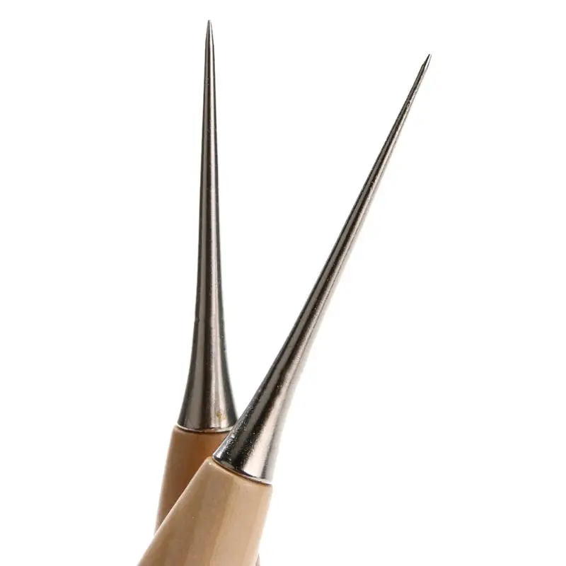 2 шт. шило с деревянной ручкой для шитья шило для шитья изделий из кожи инструмент для пробивания отверстий шило для шитья позиционирования сверла инструменты