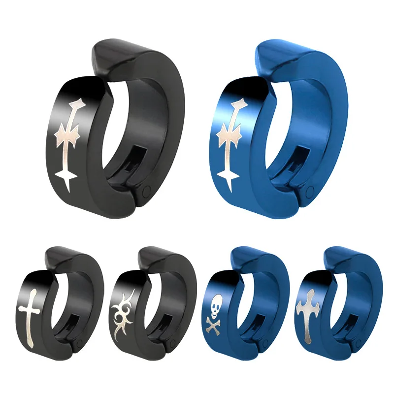 2018 New Korean fashion titanium non pierced men earring ear cuff clip