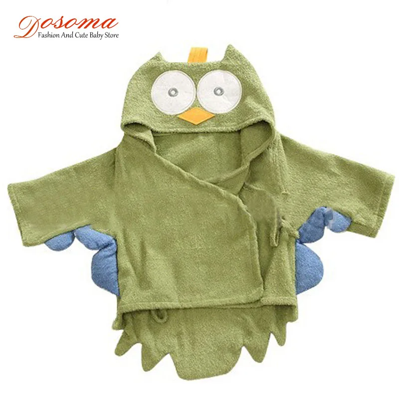 2017 New baby bathrobe children kids cartoon baby towel bath robe baby homewear boys girls hooded animal modeling baby bathrobe