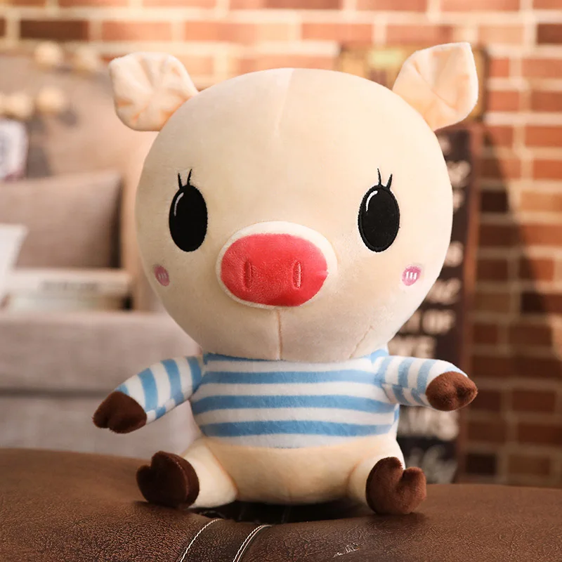 Dorimytrader Funny Cartoon Big Head Pig Plush Toy Giant Stuffed Anime Piggy Doll Creative Pillow for Children Gift Decoratin 31inch 80 DY50517 (7)