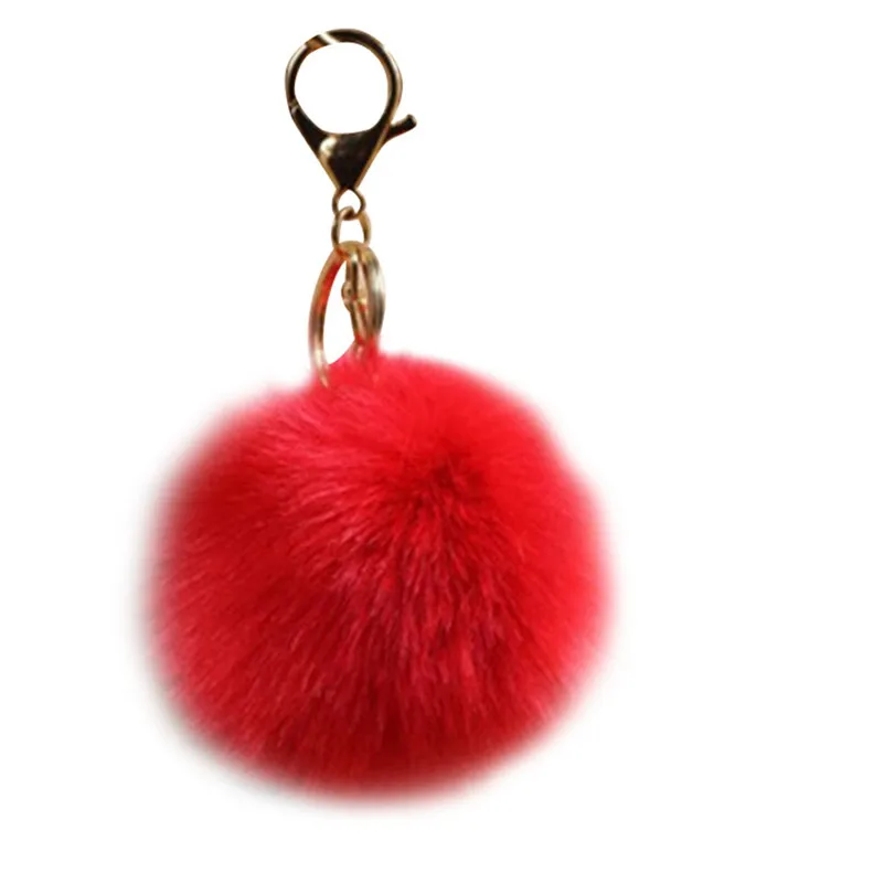 

Rabbit Fur Ball Bag Plush Pendant charm women bag Accessories hot sale on 2017 B05