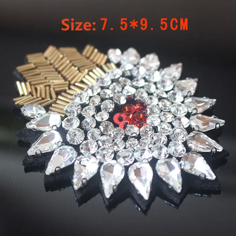 

Модная одежда AHYONNIEX, аксессуары «сделай сам», бусины для бурения, нашивка для пальто, меховое пальто, декоративная нашивка с подсолнухом