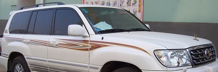 سبائك الألومنيوم المسمار تثبيت الجانب السكك الحديدية بار حامل سقفي ل اند كروزر LC100 FJ100 1998 99 2000 01 02 03 04 05 06 2007