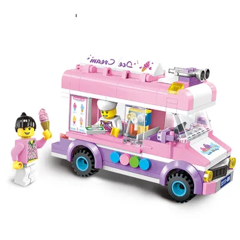 

Mobile ice cream truck Building Blocks Bricks Toys For Children Christmas Gift for kids
