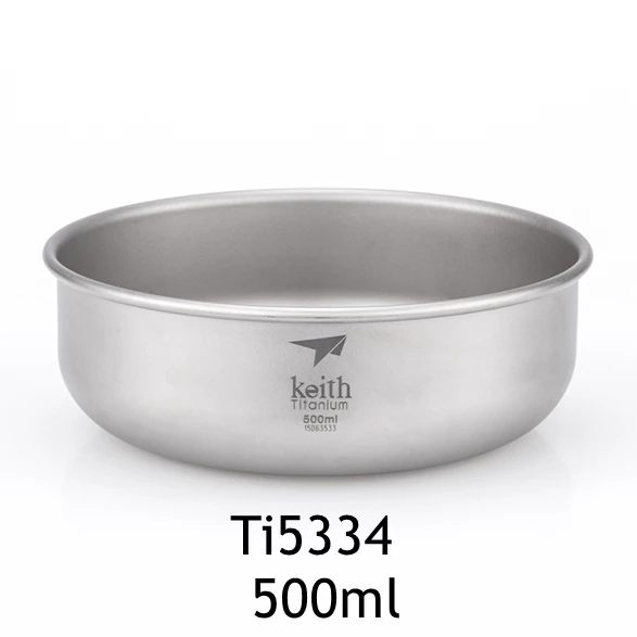 Кит Кемпинг чистый титан миски 300 мл-900 мл миски посуда столовые приборы Ti5333-Ti5338 - Цвет: 500ml