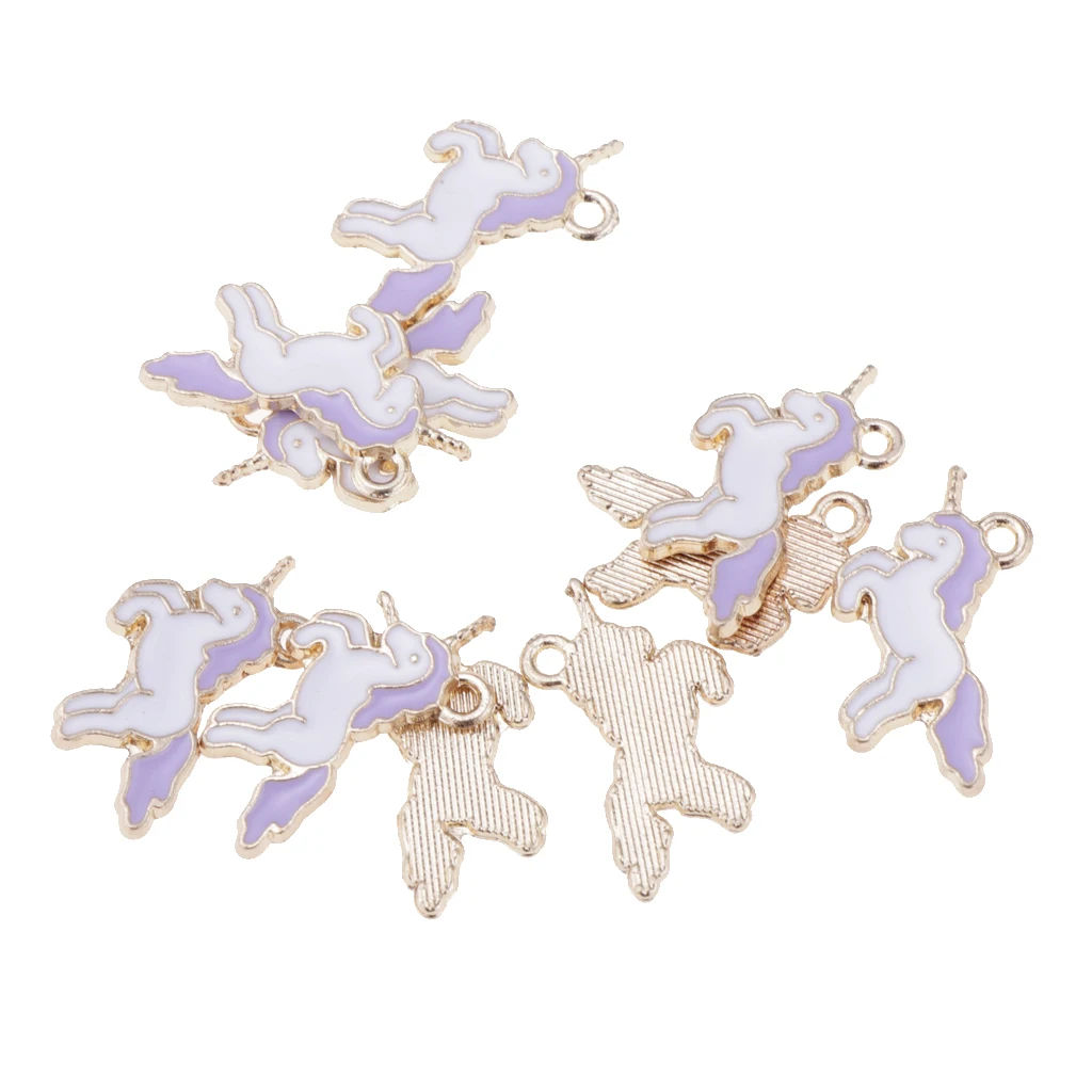 MagiDeal 40Pcs Unicorn Charms Pendant Findings Beads Jewelry Making Crafts