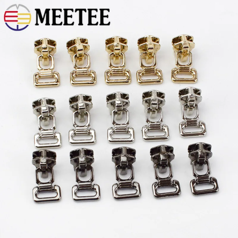 

10Pcs 5# Zipper Head Auto Lock Zipper Sliders for Metal Zipper Repair Kits DIY Sewing Accessories G3-3