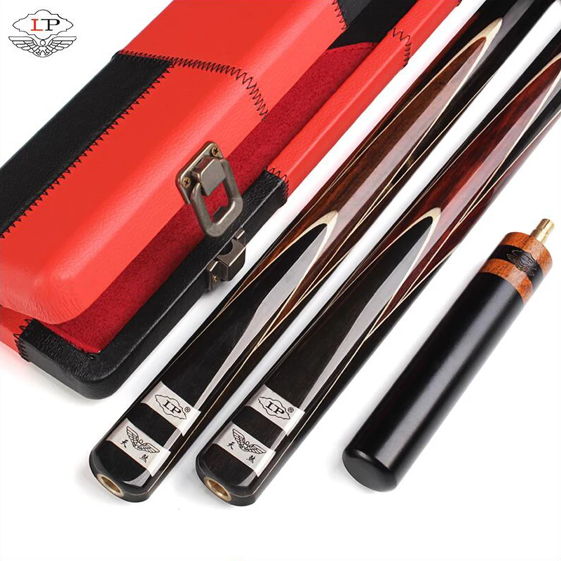 Original LP TIANSHA 3/4 Piece Snooker Cue Kit with Case+Extension 9.8mm Tip One Billiard Rare Wood Inlay | Спорт и развлечения