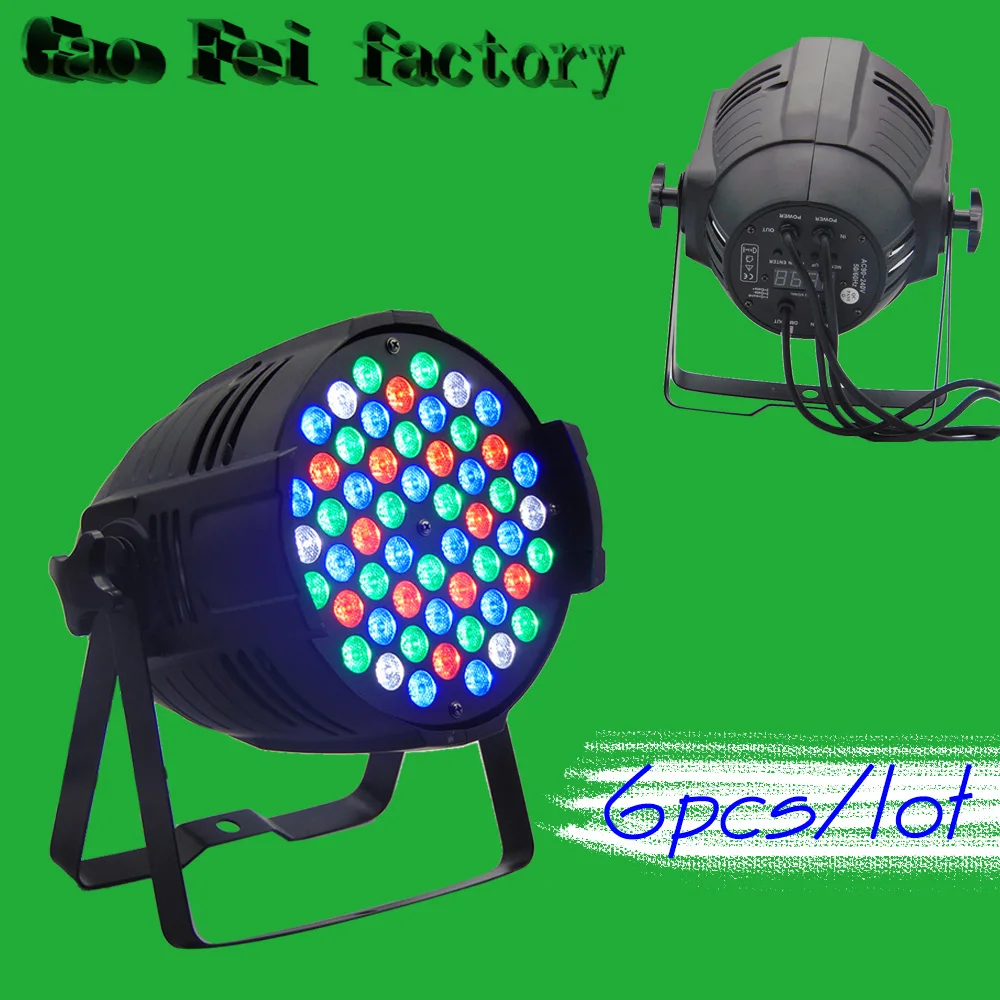 

Led Par Wash 54*3w Mini Stage Disco Dj Dmx Light Rgbw Flat Can Strobe Lamp Show Party Luce Licht (6pcs/lot)