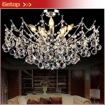 

Best Price LED Crystal Chandelier Light Fixture Chrome Finish Luster Crystal Lamp for Living Room Bedroom 100% Guaranteed