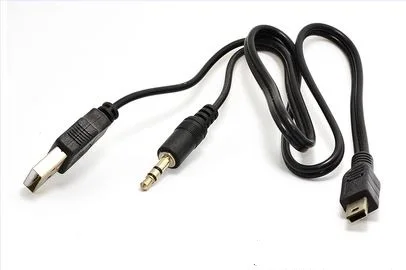 Черный Многофункциональный USB кабель Aux вход линия аудио кабель MP3 декодер доска линии - Цвет: Черный