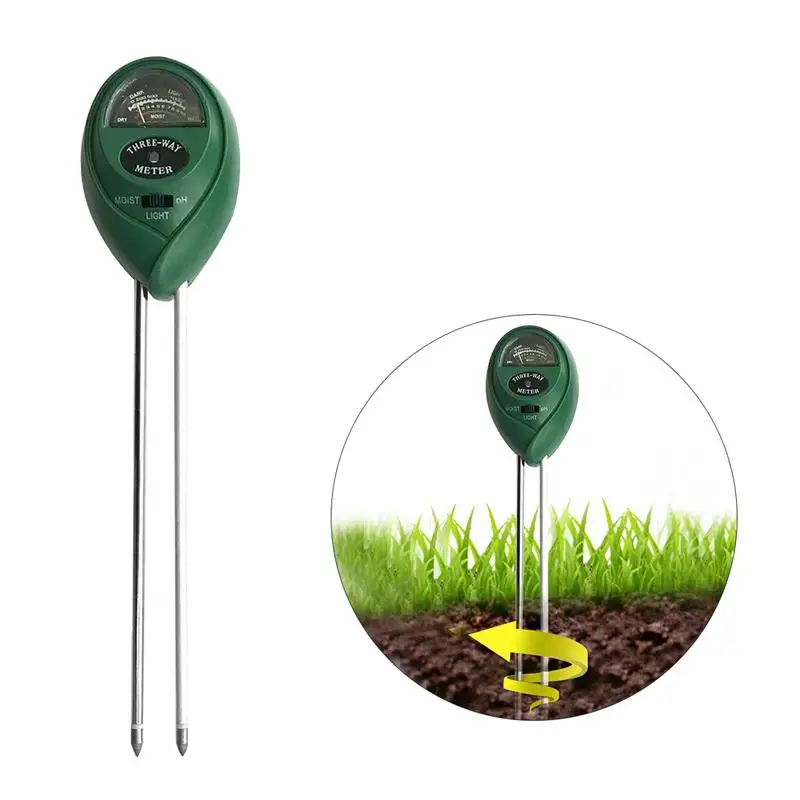 3 в 1 почвы тестер комплект измеритель влажности почвы Крытый Открытый Sunlight PH кислотность для сада фермы газон плантатор (зеленый)