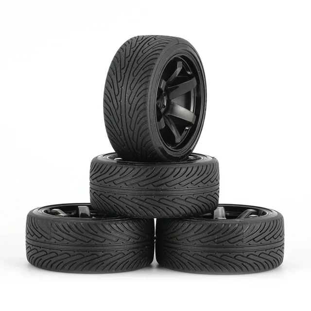 Best Offers Hot AUSTAR AX 4pcs 64mm Hard Plastic Rim Tyre Tire Wheel for 1/10 RC Drift Car Model HSP HPI Component Spare Parts RC Toys Hobby