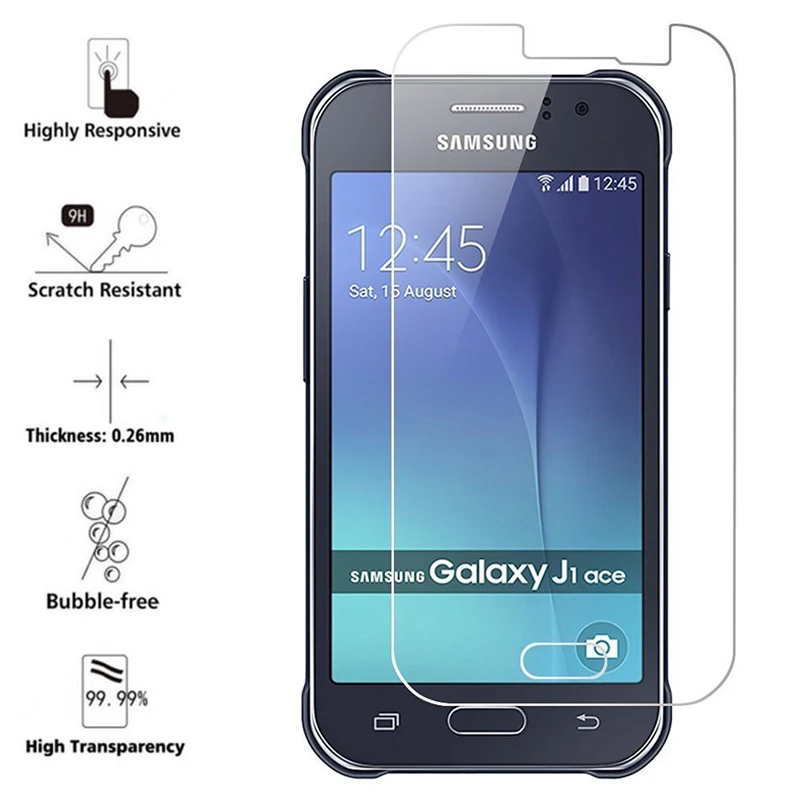 2.5D закаленное Стекло для samsung Galaxy J1 Ace Экран Защитная пленка J110 J110F J110H с уровнем