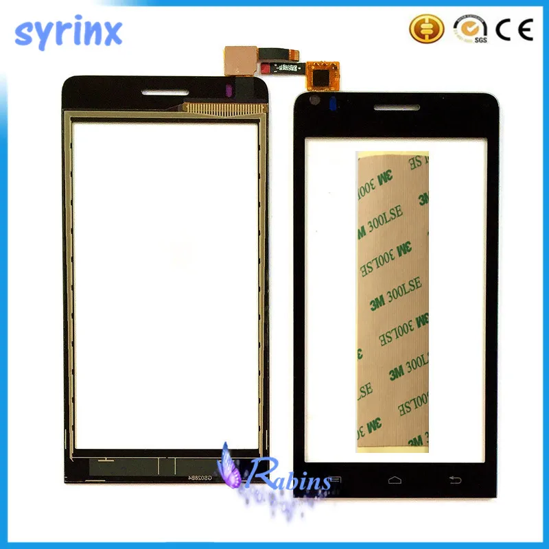 

SYRINX 4.5 inch Phone Touch Panel For Explay Tornado Capactive Touch Screen Digitizer Front Glass Lens Sensor Free Tape