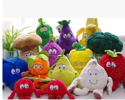 Free shipping New Fruits Vegetables cherry Mushroom watermelon Blue berry 9 Soft Plush Doll font b