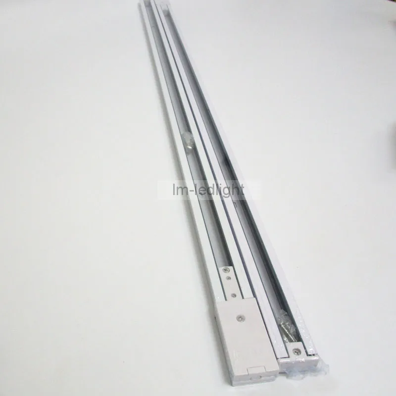 

1 meter 2 wire LED Track Lighting Rail in white black aluminum rail track for LED shop light free ship 15pcs