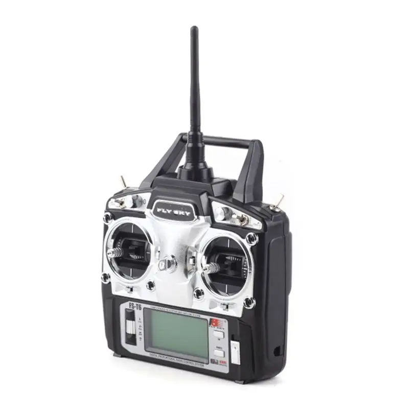 Flysky FS-T6 FS T6 Mode 2 6CH 2,4G с ЖК-экраном передатчик+ FS R6B приемник для самолета