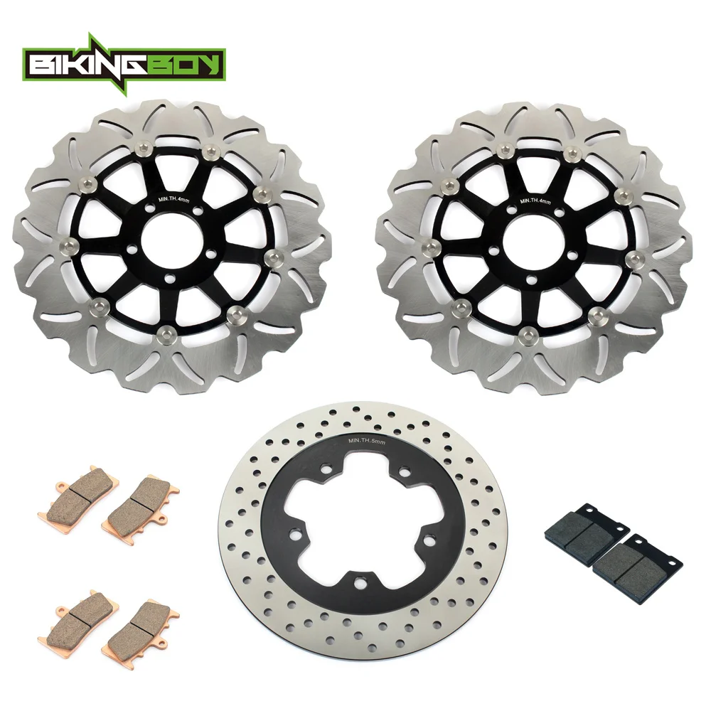 

BIKINGBOY Motorcycle Front Rear Brake Disk Disc Rotor Pad for KAWASAKI ZX12R ZX-12R ZX 12R Ninja ZRX1200R ZRX 1200 R 00-05 04 03