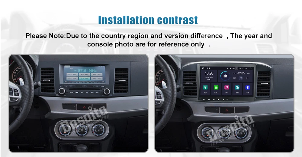 Flash Deal Dasaita Car Accessories Android 9.0 Car 1 din Radio Player GPS Navi with 10.2" Multimedia HD Touch Screen for Mitsubishi Lancer 5