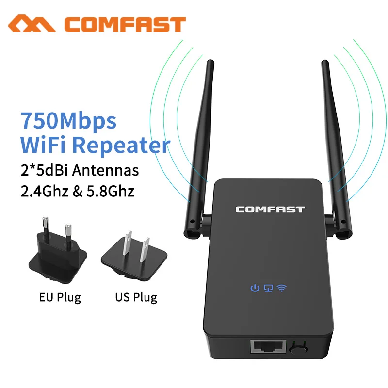 

Comfast CF-WR750 V2 Wifi Router 750 Mbps 802.11 AC Dual Band 2.4+5.8Ghz WIFI roteador Wifi Router wi fi signal Repeater Extender