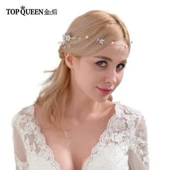 

TOPQUEEN Floral Double Comb Hair Clips Crystal Wedding Hair Accessories Silver Hair Piece Vintage Bridal Headpiece HP24
