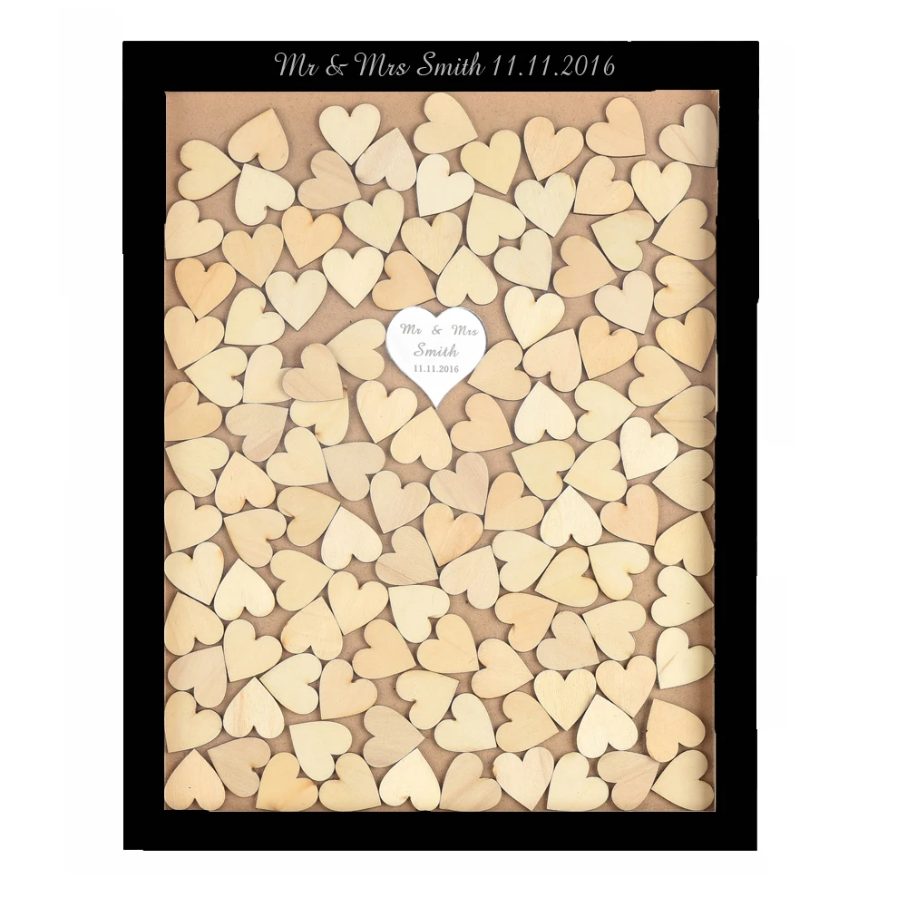 Buy Personalized Black Rustic Drop Top Wooden Wedding