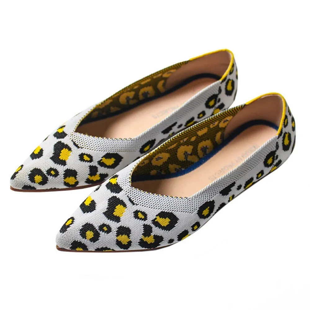 New Spring Women Flats Shoes Leopard Print Women Shoes Casual Single Shoes Ballerina Women Shallow Mouth Shoes SA65 - Цвет: 1