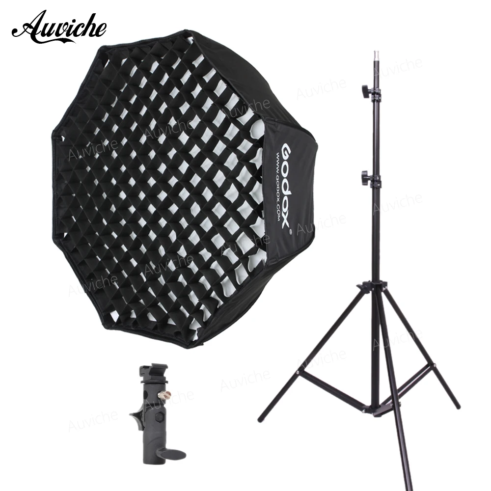 GODOX 80cm Speedlight Flash Octagon Honeycomb Grid Umbrella softbox for Speedlight Flash Studio flash