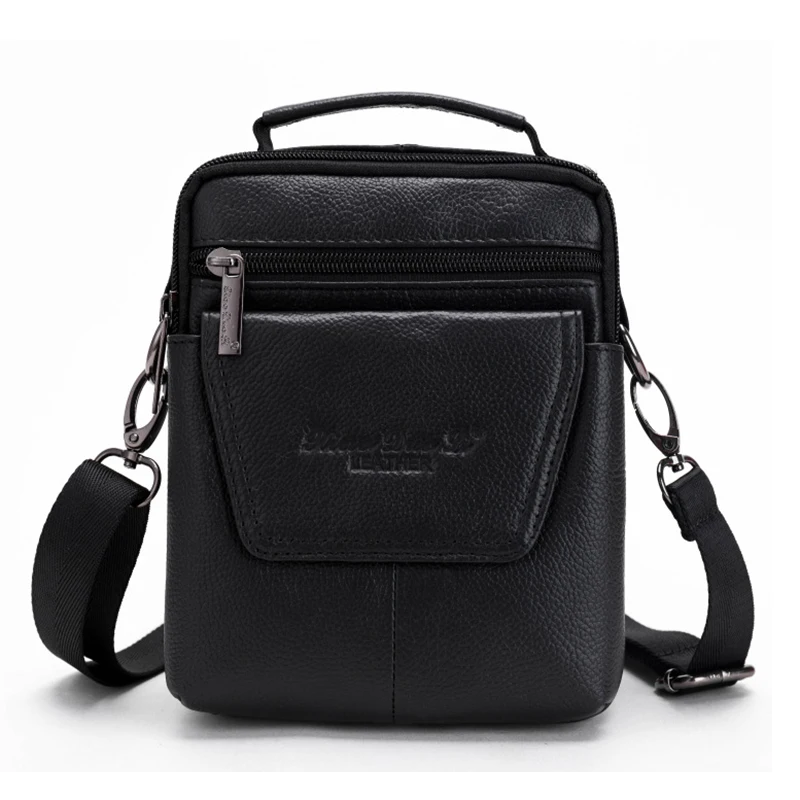 Men Handbag Small Cross Body Tote Bag Fashion New Genuine Leather