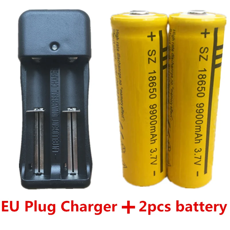 Дин ли SHIJIA 18650 3,7 V 9900 mAh литий-ионные аккумуляторы Перезаряжаемые Батарея для фонарика Батарея+ ЕС Plug Dual батарея Зарядное устройство