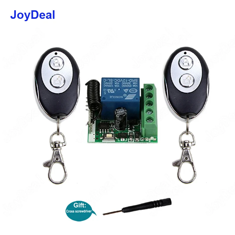 

433 MHz Universal Wireless Remote Control Switch DC 12V 1CH Relay Receiver 433Mhz RF Remote Transmitter for Led Light Switch DIY