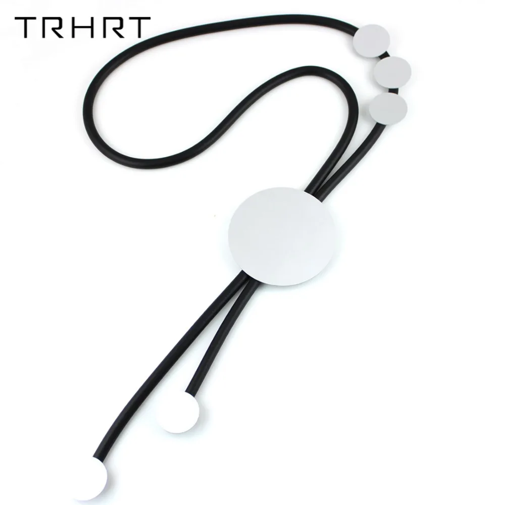 TRHRT Simple vintage round shape Choker Necklace Korean Style Hollow rope Velvet Collar leather Necklace For Women Jewelry gift