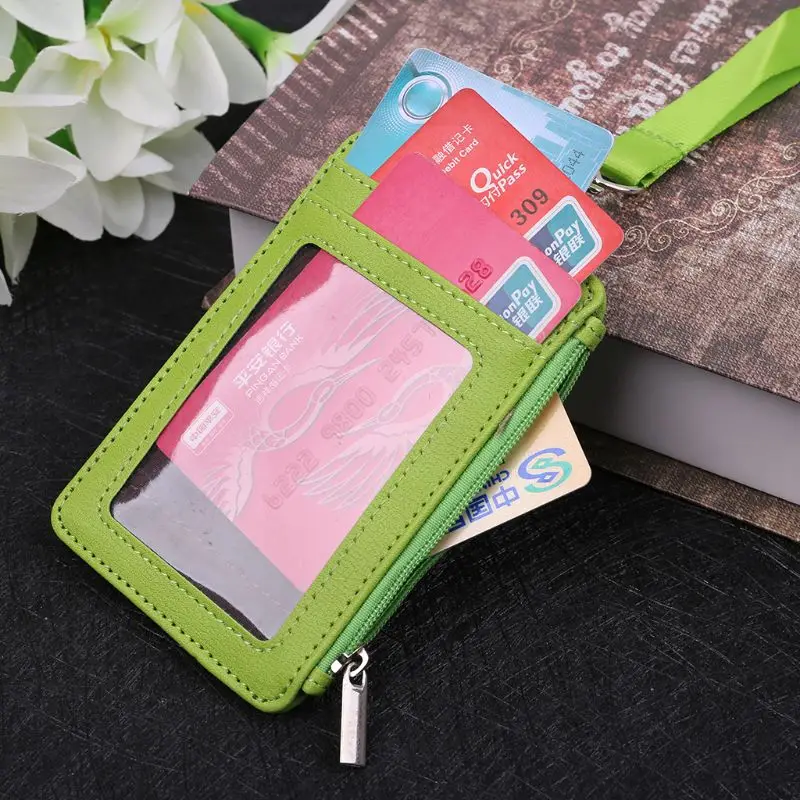 Wallet Card Holder Card Holder Credit Card Holder Card Wallet Id Card Holder Id Card Case Business Card Holder Fashion Men Women Adults Kids Leather ID Badge Bus Cards Holder Small Casual Lanyard Credit Card Case Business Organizer Bag