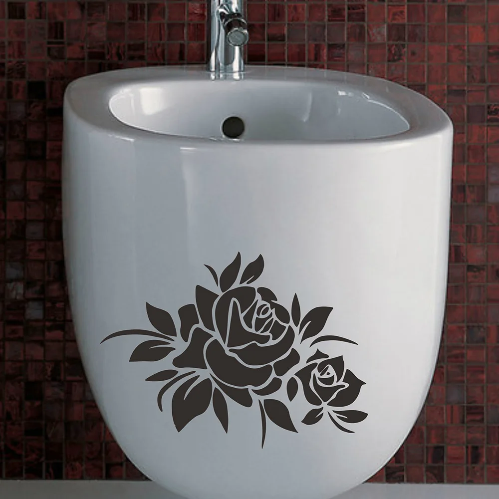 flower petal vinyl wall decal toilet stickers bathroom decor toilets