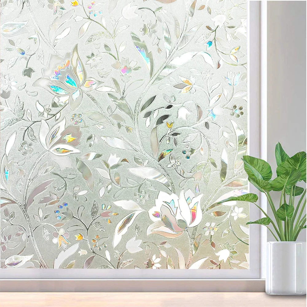 

Funlife 60x200cm 3D Window Film Privacy Static Cling Vinyl Window Sticker Self-adhesive Window Tint Film Anti UV Glass Film