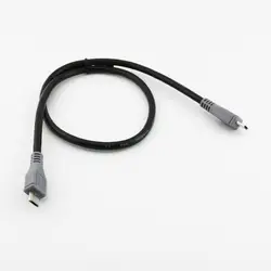 2 шт. Micro Тип usb B мужчина к Micro B Мужской 5Pin OTG конвертер Переходный кабель передачи данных 25 см 50 см 1 м