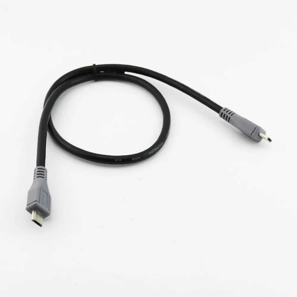2PCS 25cm USB 2.0 A Male to Micro USB 5 pin Male Data Charge Cable Cord 