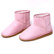 7 colors Women Boots Calf Knee-high Faux Flat Platform Shoes Warm Winter Snow Boots Suede Winter Hot Ankle Boots