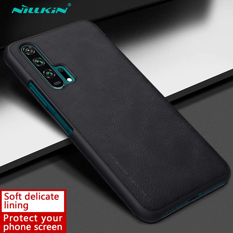 

for Huawei Honor 20 Pro Case NILLKIN Qin Business Flip Leather Case Card Slot Back Cover for Huawei Honor 20 Pro Phone Case
