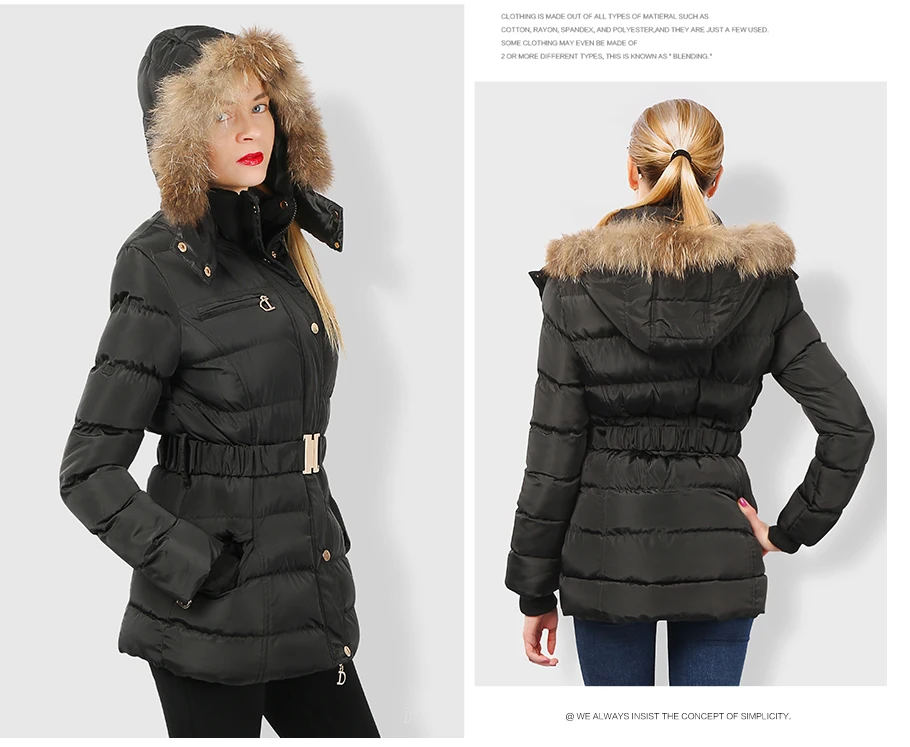COUTUDI зимняя женская парка коллекция ветрозащитное женское плотное пальто европейский стиль воротник из кроличьего меха женская теплая куртка