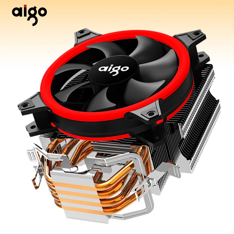 

Aigo E3 Computer Case CPU Cooler Radiator Aluminum 12V Processor Cooler 4 Heatpipes CPU Cooler Cooling Fan for Intel AM2/AM3/AM4