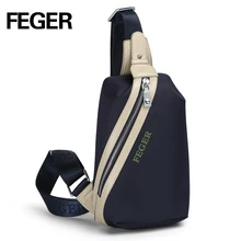 FEGER hot sale waterproof oxford single shoulder sling bag men’s casual essential multifunctional chest bag
