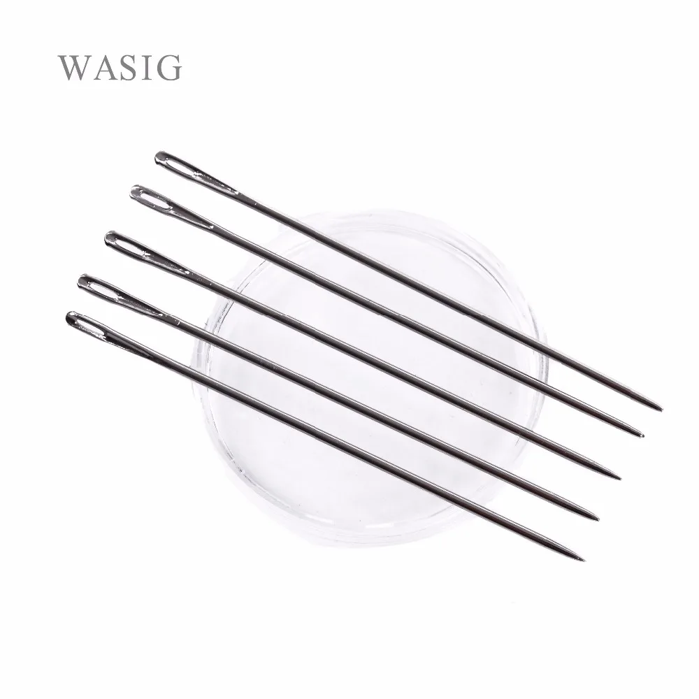 

50 pcs I TYPE Weaving Needle Hook /Sewing Needles For Human Hair Extension Hair weaving Knitting Tools