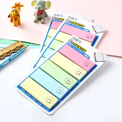 Скуловой 1 шт. милый творческий выражение Sticky Note Pad Закладки красочные Блокнот Примечание Бумага заметка Бумага