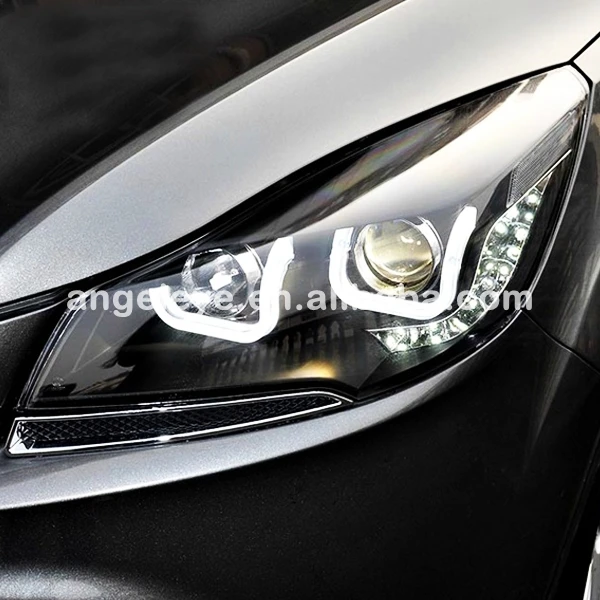 LED front light For FORD KUGA Escape Strip U Style Angel Eyes Head Lamps 2013-2014 Year LF | Автомобили и мотоциклы