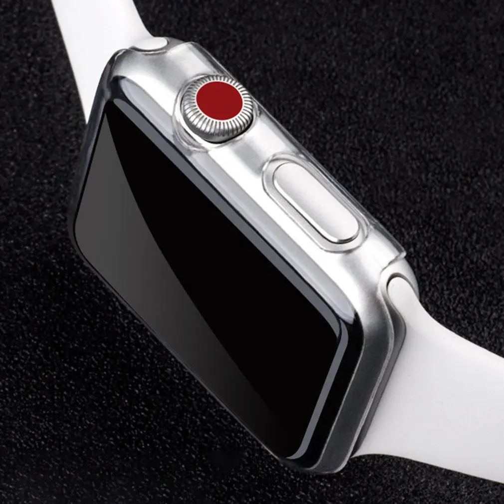 Прозрачный мягкий ТПУ полный защитный чехол для Apple Watch, чехол 38 мм 42 мм для iWatch серии 4 3 2, чехол, ремешок, новинка, новинка, дешево