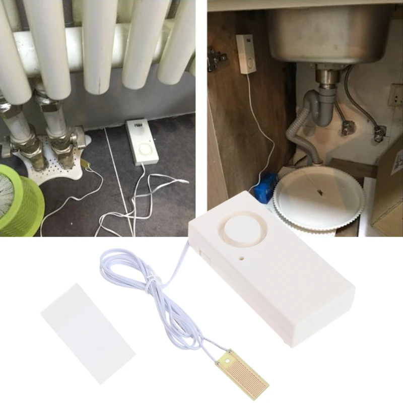 

Water Leak Alarm Rain Flood Level Overflow Detector Sensor Alert Home Security