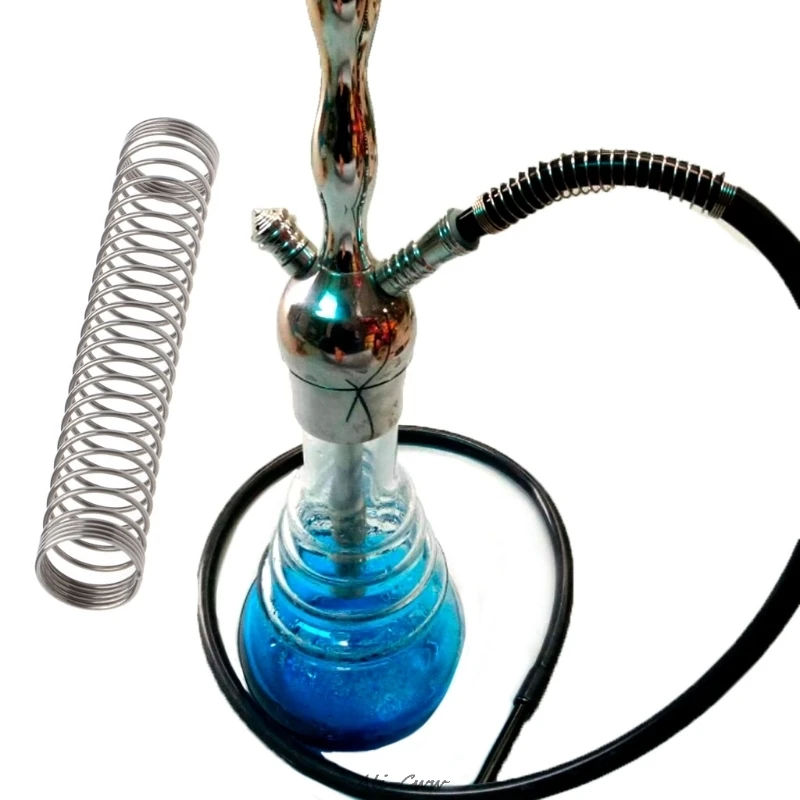 108MM Silver Shisha Silicone Hose Spring Holder Hookah Water Pipe Accessories |