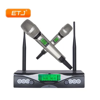 

Professional Karaoke Wireless Microphone Double Handheld Transmitter Dual Microphones VHF SKM9000